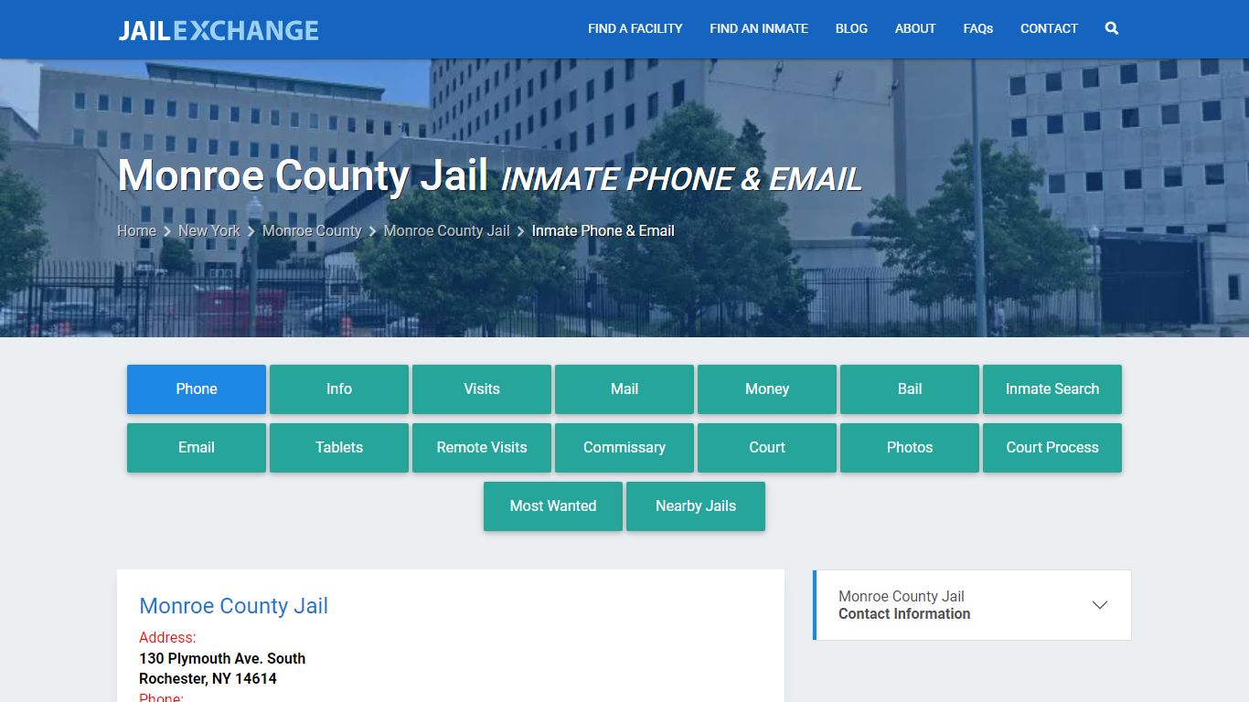Inmate Phone - Monroe County Jail, NY - Jail Exchange